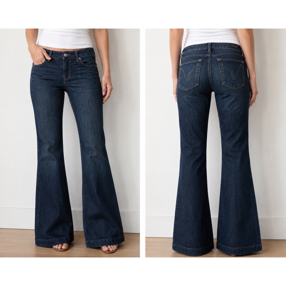 Citizens of Humanity Faye 003 Low Waist Full Leg Jeans Dark Wash Size 29 003-099